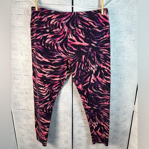 Soft surroundings, leggings, animal, print, purple, pink, zebra, colorful, soft - Picture 1 of 8